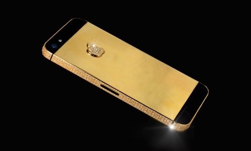 iPhone 5 de oro puro y diamantes